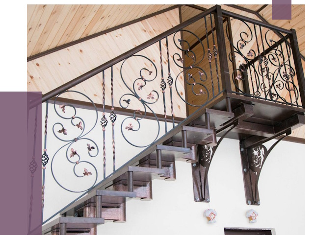 Кованые лестницы в Магнитогорске от 80691 руб. под ключ
