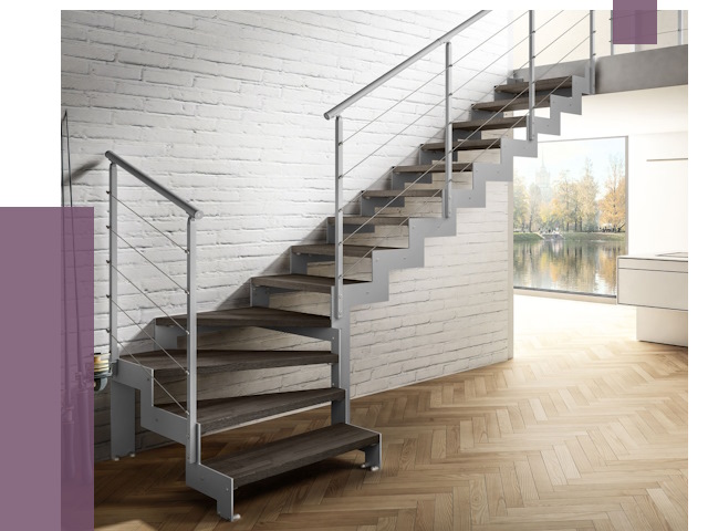 Г-образные лестницы под ключ в Магнитогорске от 37501 руб. | ПРОЛЁТ-Мгн