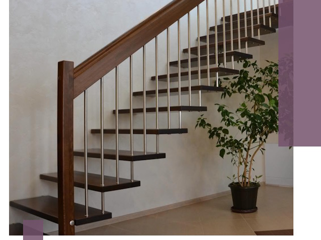 Лестницы на больцах под ключ в Магнитогорске – изготовление и монтаж