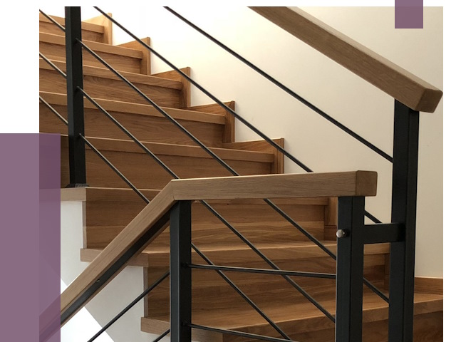 Обшивка металлической лестницы деревом в Магнитогорске от 4397 руб.
