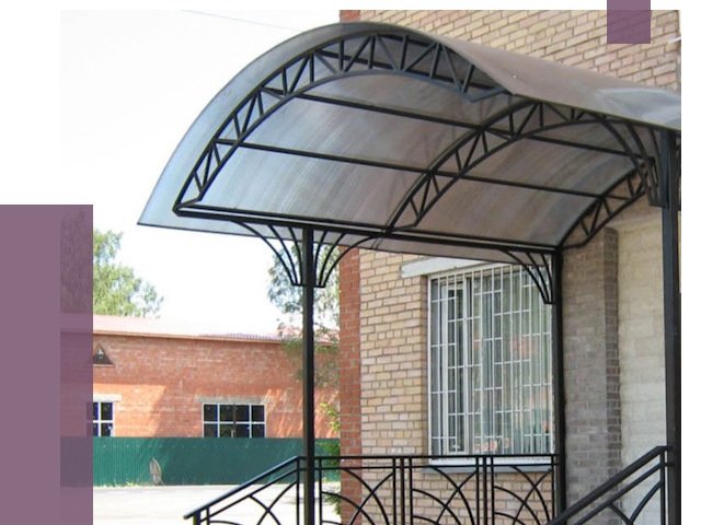 Металлические навесы и козырьки в Магнитогорске от 12931 руб.