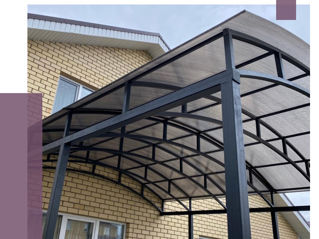 Монтаж козырьков в Магнитогорске от 11638 руб. | ПРОЛЁТ-Мгн