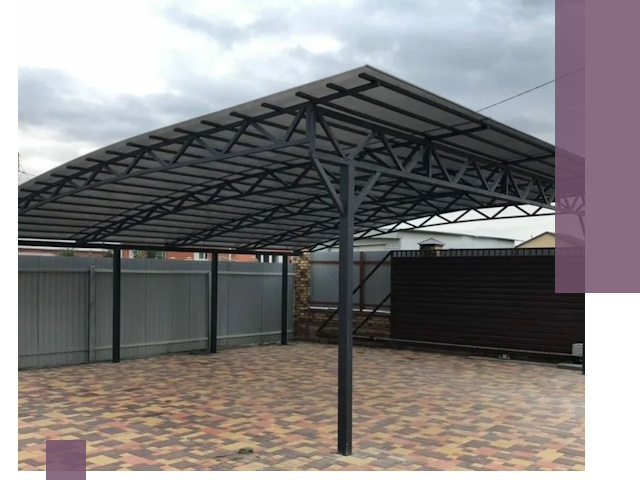 Недорогие навесы под ключ в Магнитогорске — изготовление и монтаж