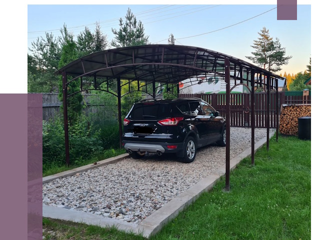 Навесы для автомобиля в Магнитогорске от 13293 руб.  | ПРОЛЁТ-Мгн
