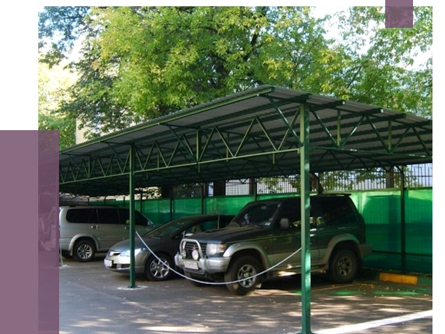 Навесы для парковки в Магнитогорске от 81208 руб. заказать | ПРОЛЁТ-Мгн