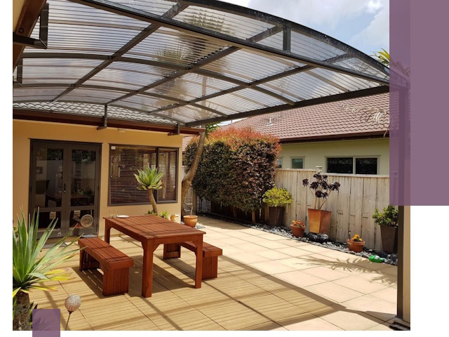 Навесы во двор под ключ в Магнитогорске — изготовление и монтаж