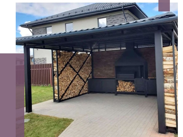 Навесы для барбекю в Магнитогорске от 12880 руб. под ключ | ПРОЛЁТ-Мгн