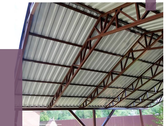 Навесы из профнастила в Магнитогорске от 7448 руб. | ПРОЛЁТ-Мгн