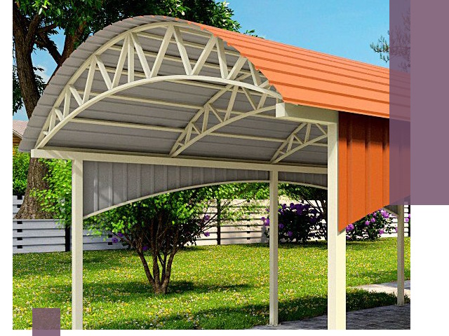 Навесы из профнастила под ключ в Магнитогорске — установка и монтаж