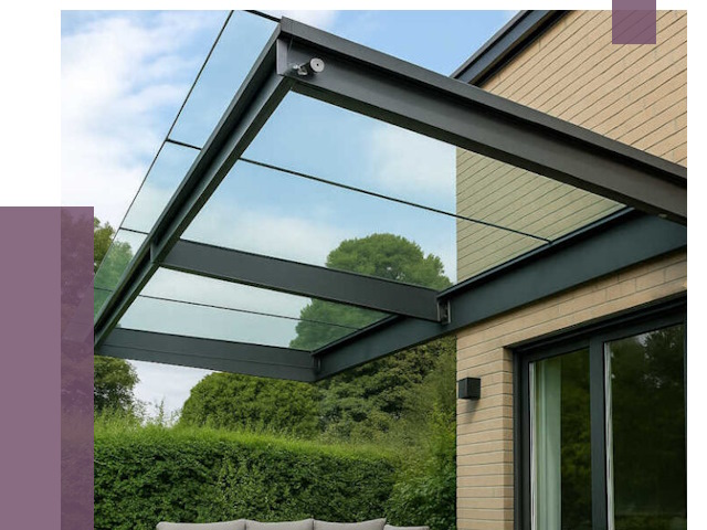 Стеклянные навесы и козырьки в Магнитогорске от 12414 руб.