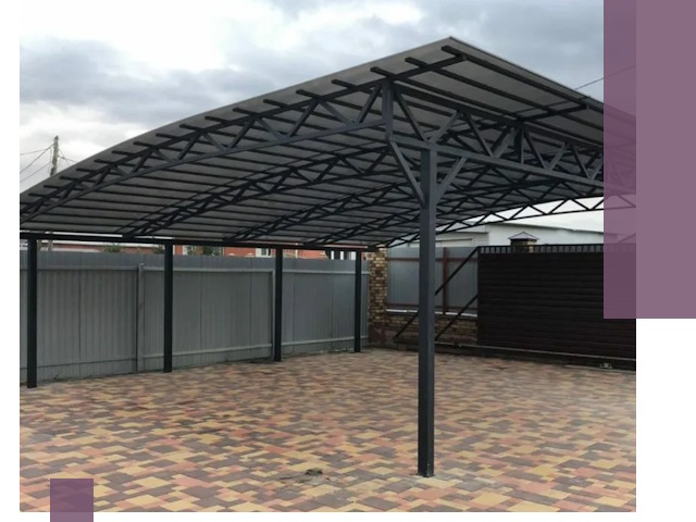 Металлические навесы под ключ в Магнитогорске — изготовление и монтаж