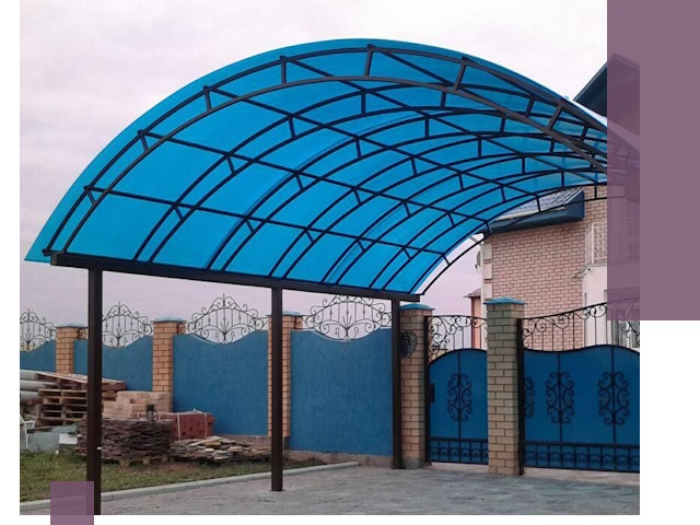 Арочные навесы под ключ в Магнитогорске — изготовление и монтаж