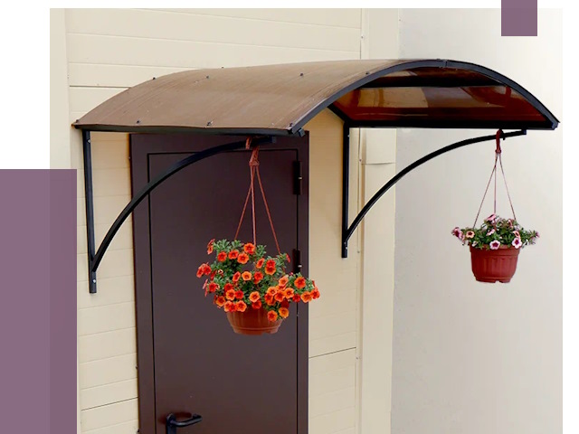 Козырьки над входом в Магнитогорске от 15000 руб.  | ПРОЛЁТ-Мгн