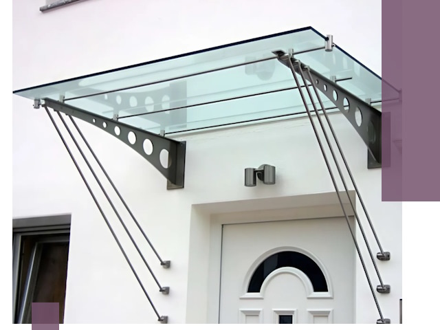 Козырьки над входом под ключ в Магнитогорске — изготовление и монтаж