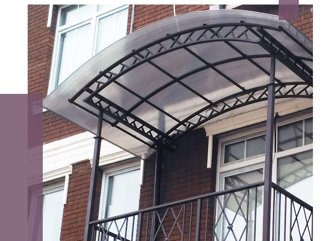 Козырьки над балконом в Магнитогорске от 8742 руб. | ПРОЛЁТ-Мгн