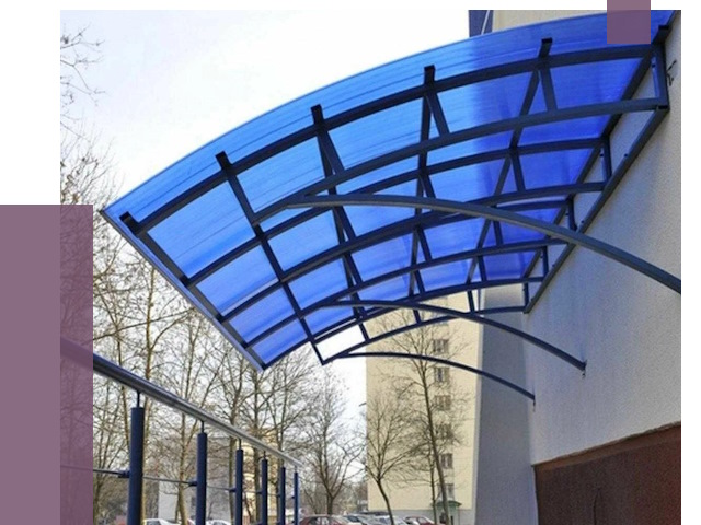 Козырьки из поликарбоната в Магнитогорске от 4345 руб. под ключ | ПРОЛЁТ-Мгн