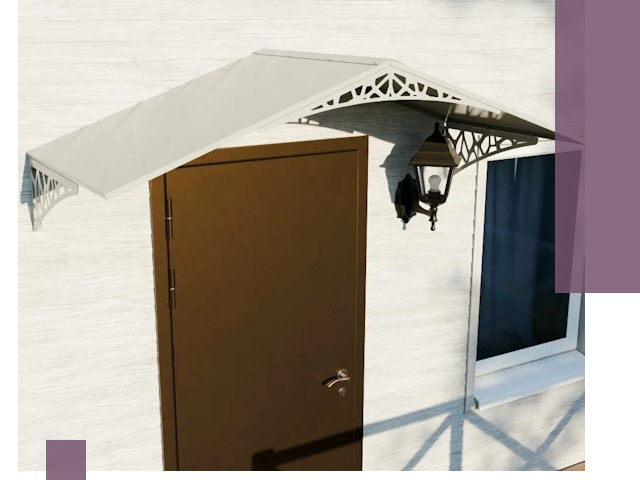 Металлические козырьки на входы и террасы в Магнитогорске