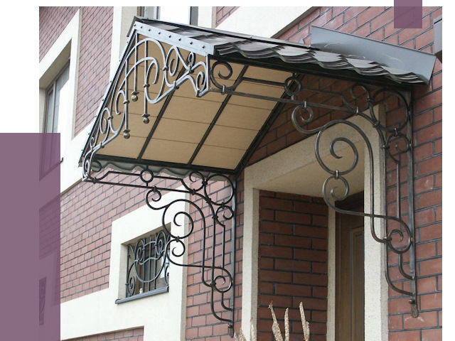 Двускатные козырьки в Магнитогорске под ключ от 12931 руб.