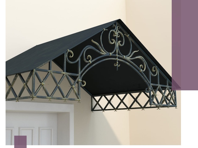 Двускатные металлические козырьки под ключ в Магнитогорске