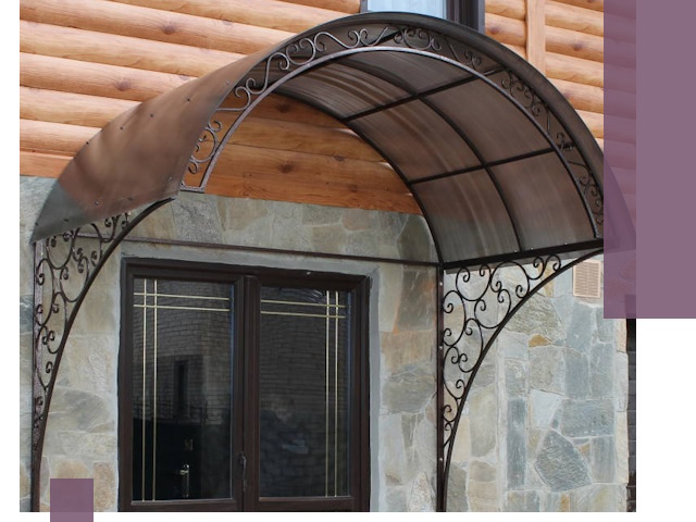 Арочные козырьки под ключ в Магнитогорске: изготовление и монтаж